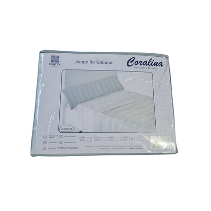 Juego de Sábanas Coralina Premium 180 GSM – Invierno, 3 Piezas, Extra Suaves y Térmicas – Estilo Moderno (Camas 90/135/150)