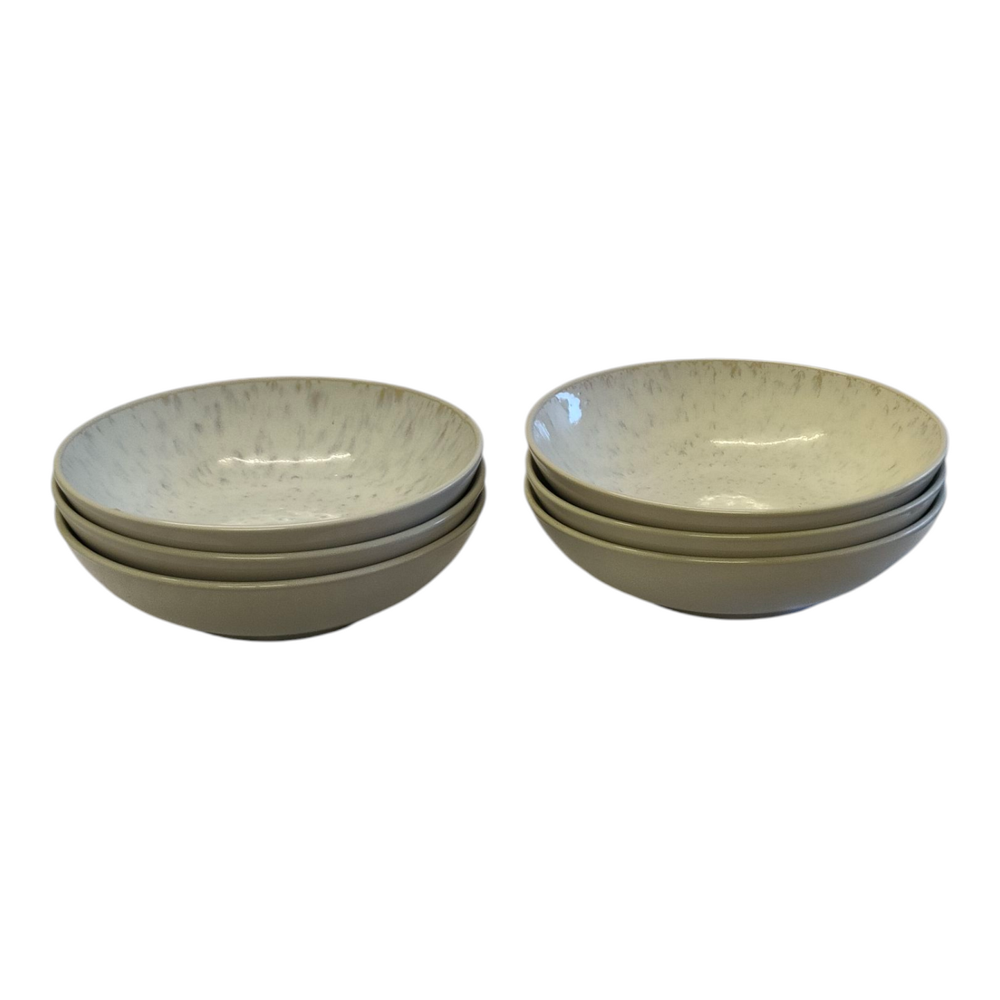 Juego de Vajilla de 24 Piezas — Gres Esmaltado Color Marfil