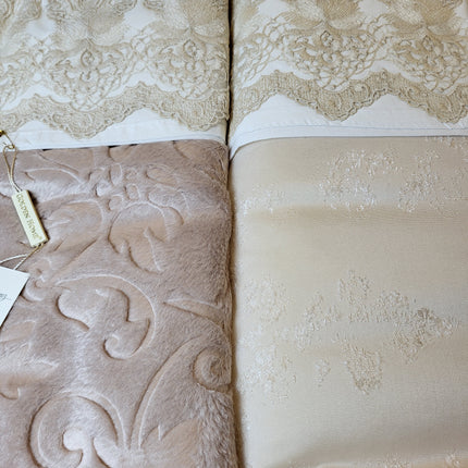 Juego de Cama para Ajuar "Perez" – Lujo y Sofisticación para tu Dormitorio - COLOR CAPUCHINO
