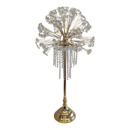💎 Figura Decorativa de Mesa con Cristales Colgantes — Elegancia Dorada y Brillo Sofisticado ✨