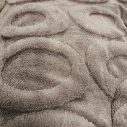 Edredão com Borrego Modelo AROS – 230 x 250 cm - COR CASTANHO