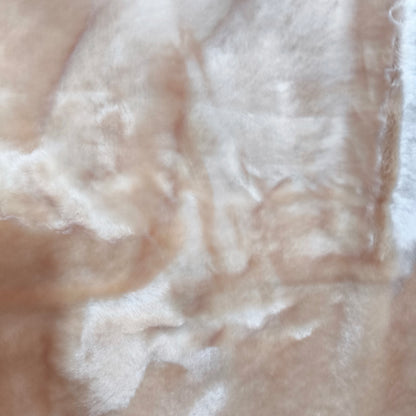 Manta de Felpa Color beige con flores - Extra Suave y Cálida para Invierno (200x230 cm, 4,5 kg)