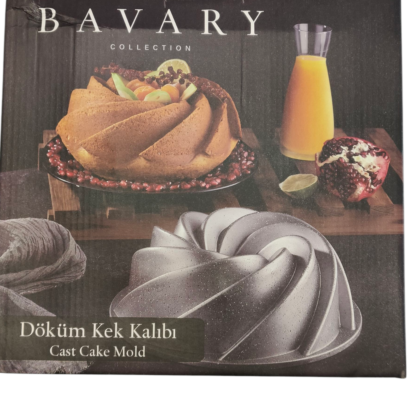 Molde  Antiadherente Negro Moteado — Para Bizcochos y Flanes