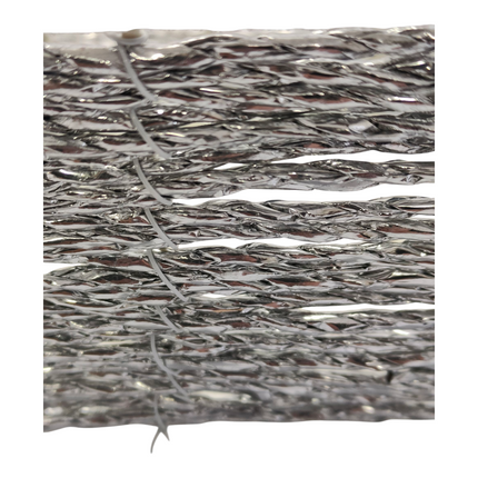 Woven Organizer Basket with Handles — Rectangular Silver/Beige