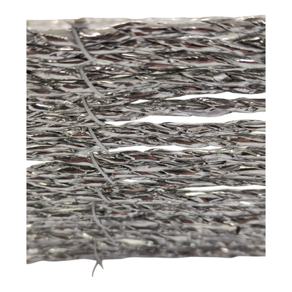 Cesta Organizadora Tejida con Asas — Rectangular Plata/Beige