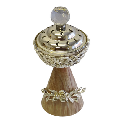Set Árabe de Incienso y Perfume Plateado — Bandeja Decorativa con Quemador y Frascos