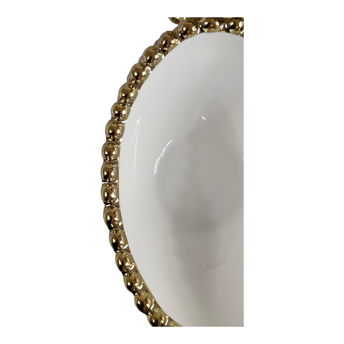 ✨ Set de 20 Cuencos Ovalados de Porcelana con Borde Dorado 14,5cm x 10cm ✨