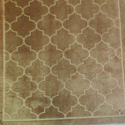 Alfombra de Rezo Sajjada Marrón Dorado con Flecos