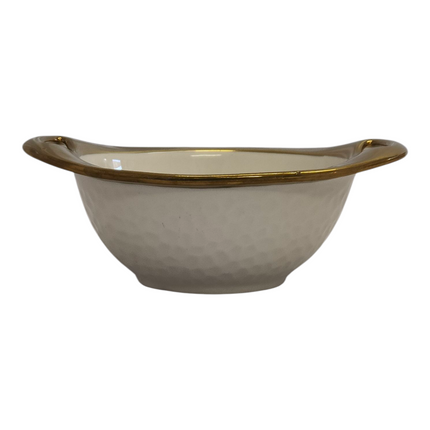 Porcelain Harira Soup Tureen with Gold Stand + 6 Cups/Bowls