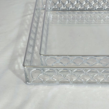 Bandeja Acrílica Transparente Cuadrada – Minimalista y Elegante