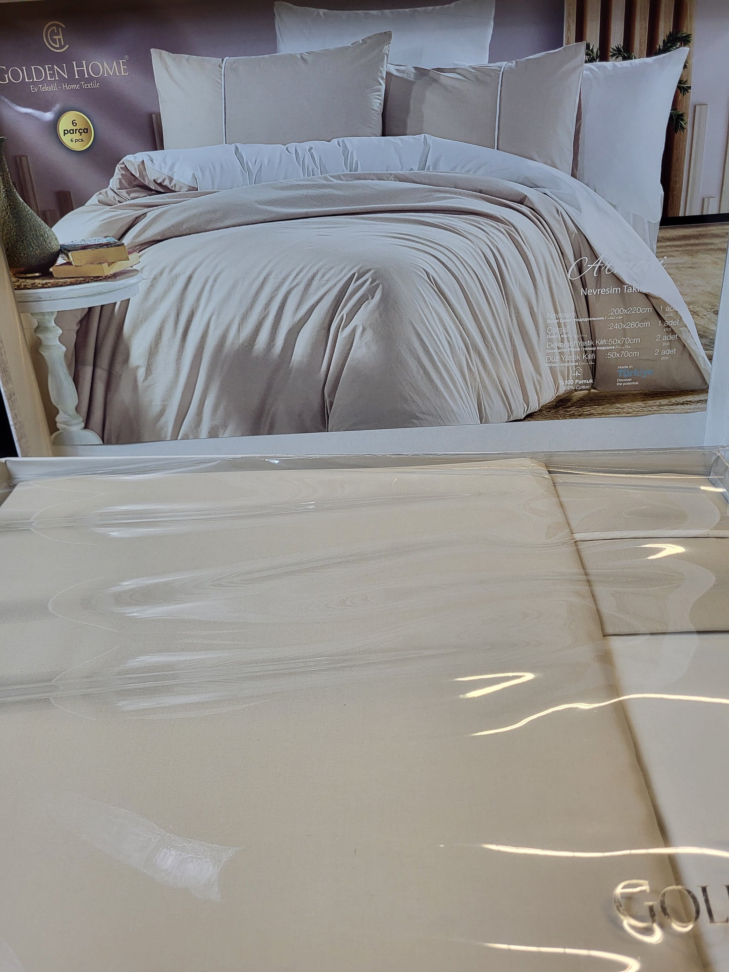 Juego de Cama "Armoni" – Suavidad y Elegancia en Algodón Premium - COLOR BEIGE