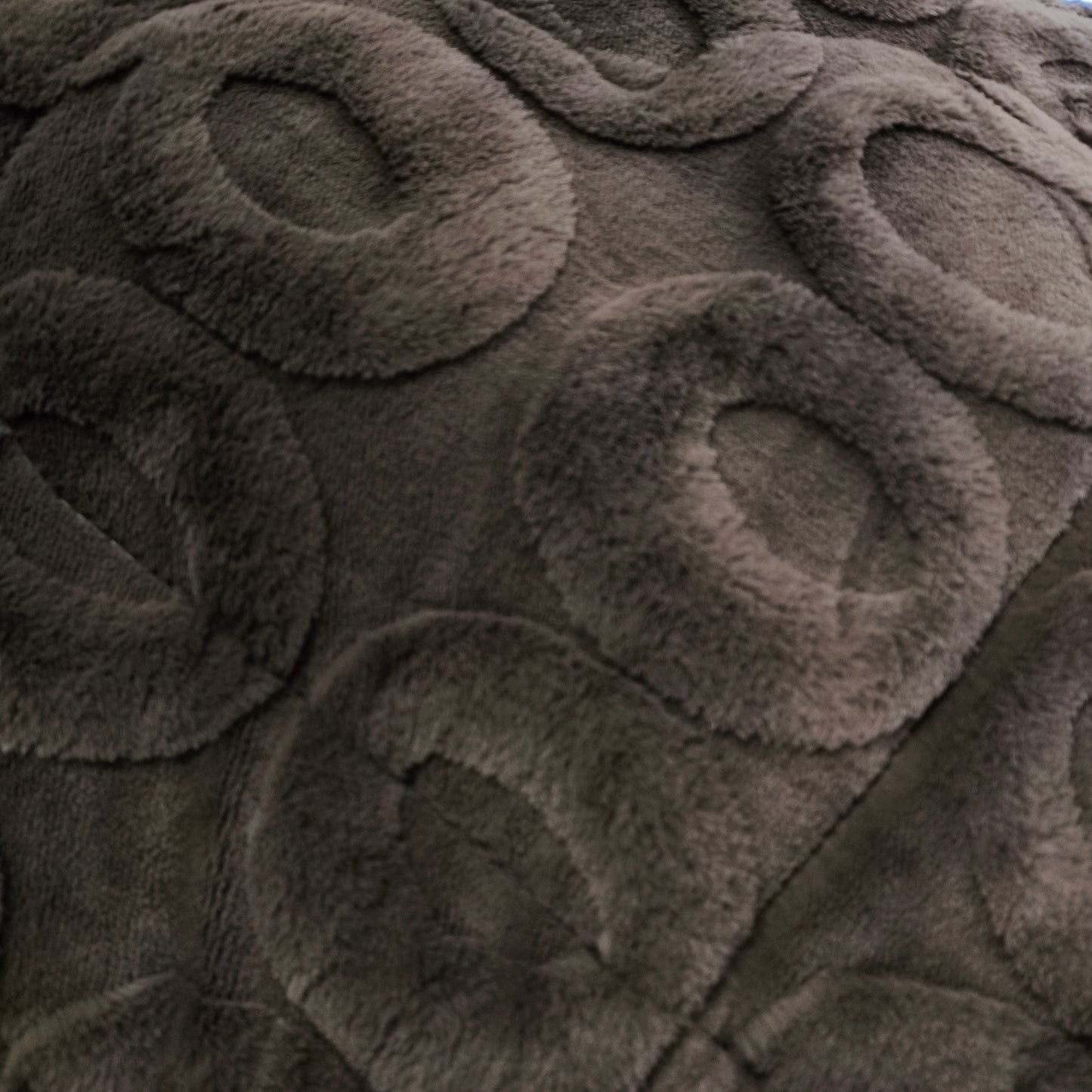 Edredón con Borrego Modelo AROS – 230 x 250 cm - COLOR MARRÓN