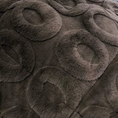 Edredón con Borrego Modelo AROS – 230 x 250 cm - COLOR MARRÓN