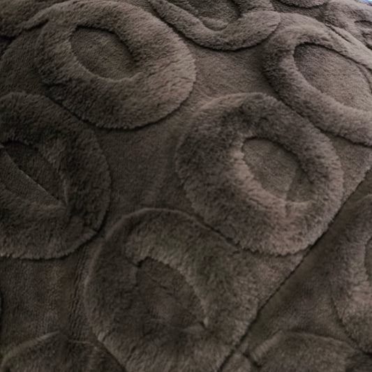 Edredón con Borrego Modelo AROS – 230 x 250 cm - COLOR MARRÓN