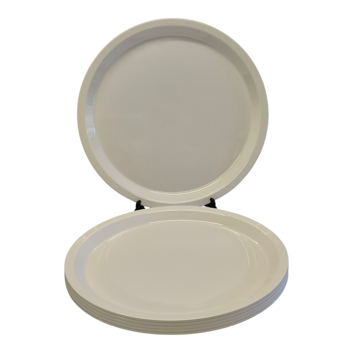 Plato Llano Blanco – Diseño Minimalista con Borde Elevado 40 cm Ø