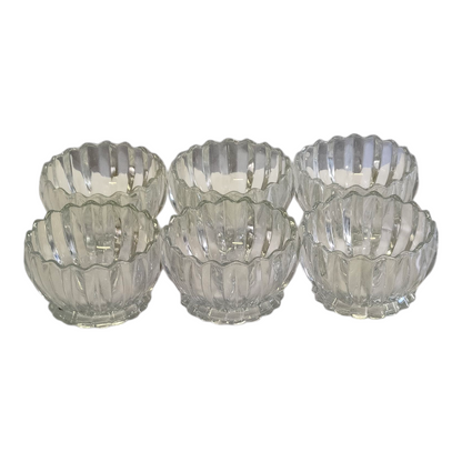 🏺 Set de 6 Cuencos de Cristal Transparente – 10 cm | Ideal para Postres, Frutas y Aperitivos