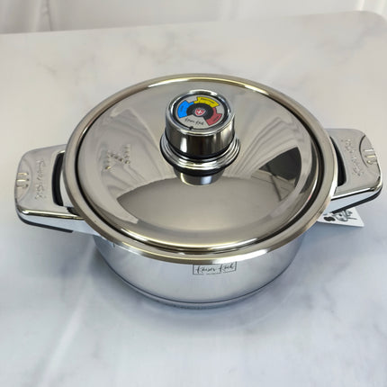 🥘 Bateria de Cozinha Premium de Aço Inoxidável com Controlo de Temperatura – 9 Peças