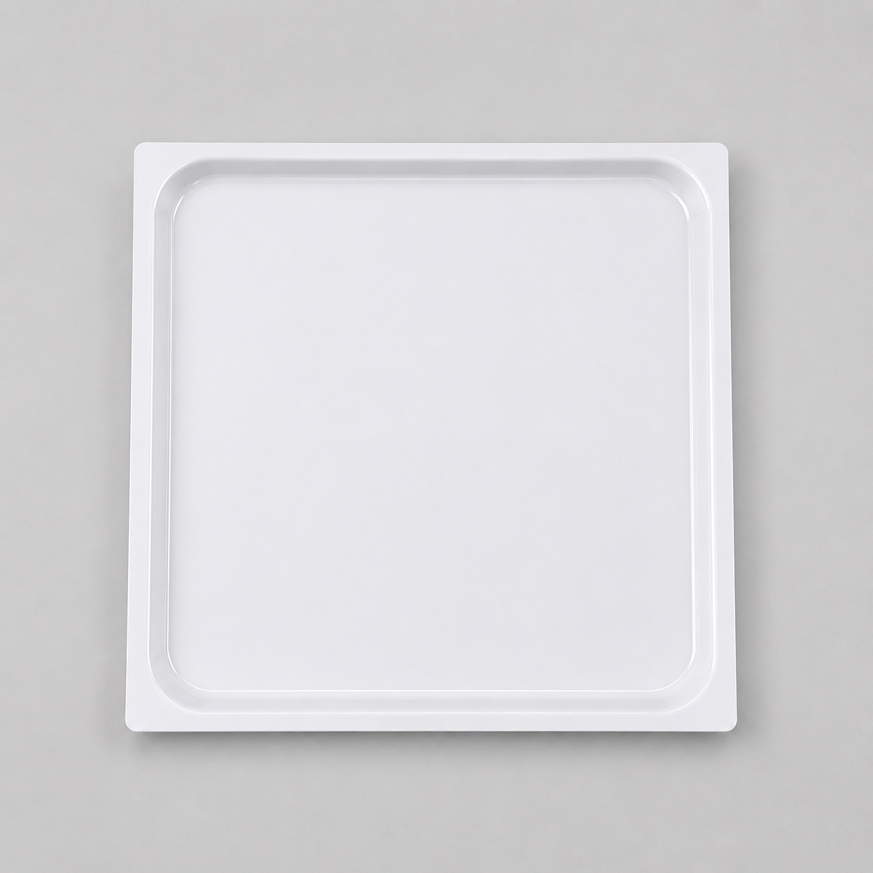Bandeja Cuadrada de Melamina Blanca – Elegante, Resistente y Multiusos 50 X 50 cm