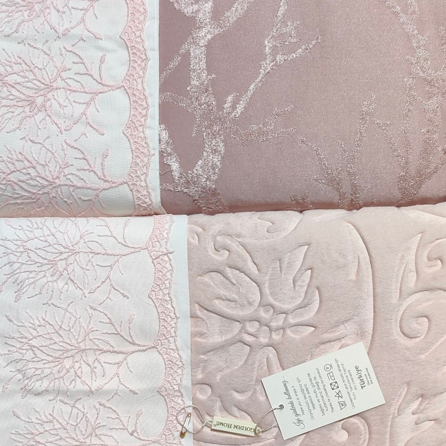 Juego de Cama para Ajuar "Emilia" – Elegancia y Sofisticación en tu Dormitorio - COLOR ROSA PASTEL