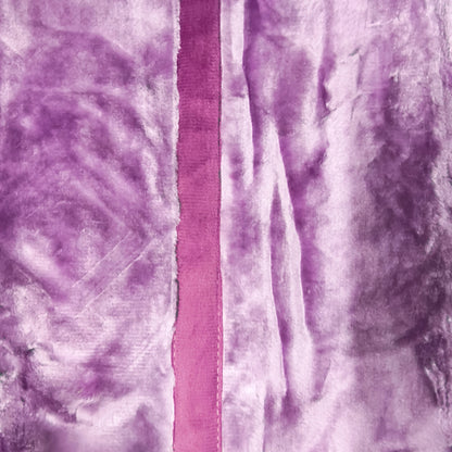 Manta de Felpa Color lila con flores  - Extra Suave y Cálida para Invierno (200x230 cm, 4,5 kg)