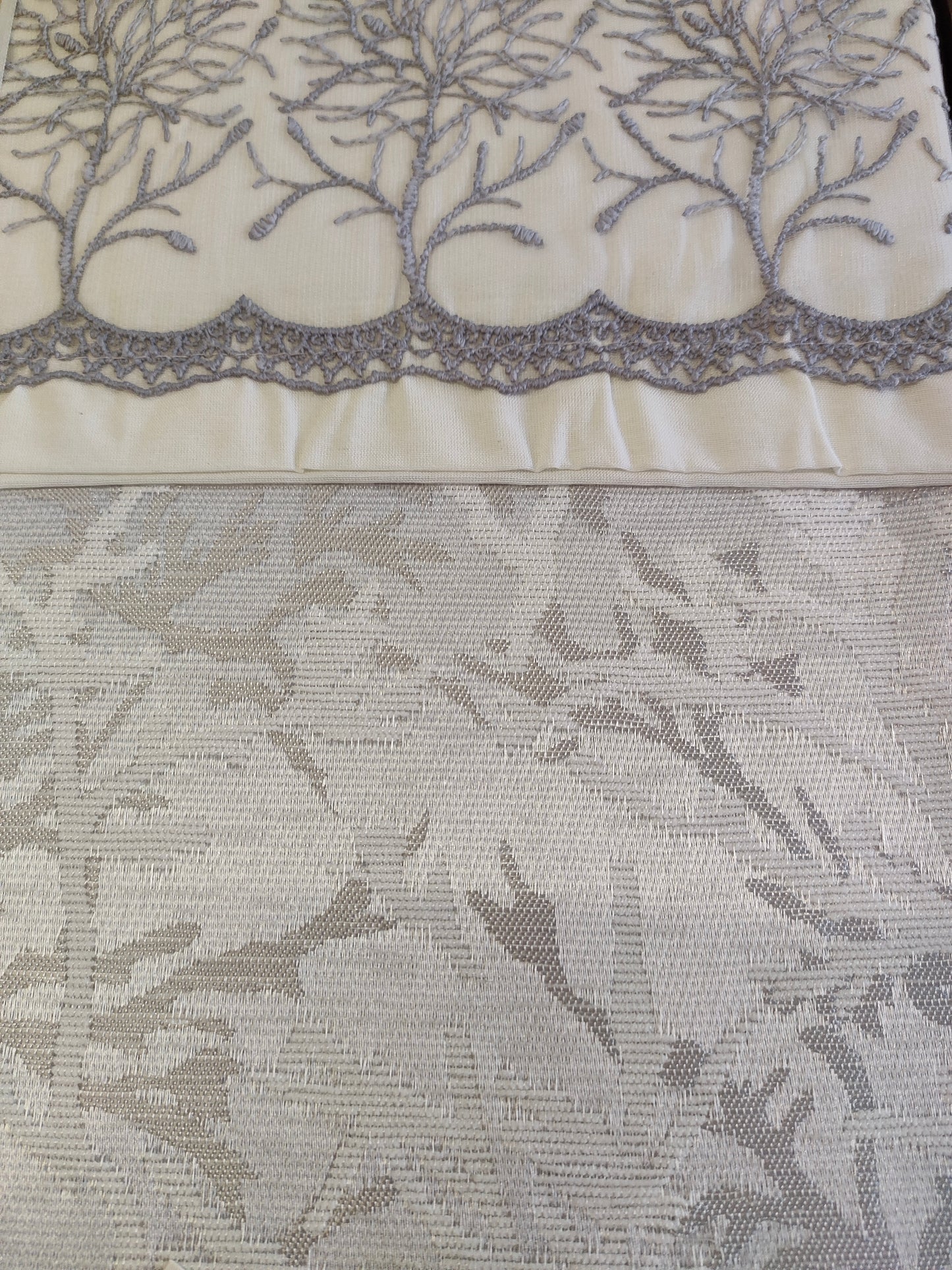 Juego de Cama para Ajuar "Torino" – Sofisticación Natural en tu Dormitorio - COLOR GRIS