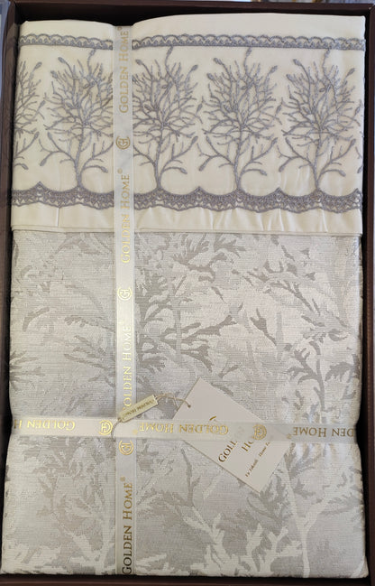 Juego de Cama para Ajuar "Torino" – Sofisticación Natural en tu Dormitorio - COLOR GRIS