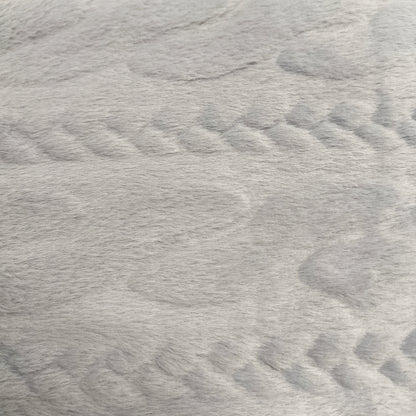 Edredón Aterciopelado con Borreguito MODELO TRAMA DE CANALÉ TRENZADO - COLOR GRIS OSCURO