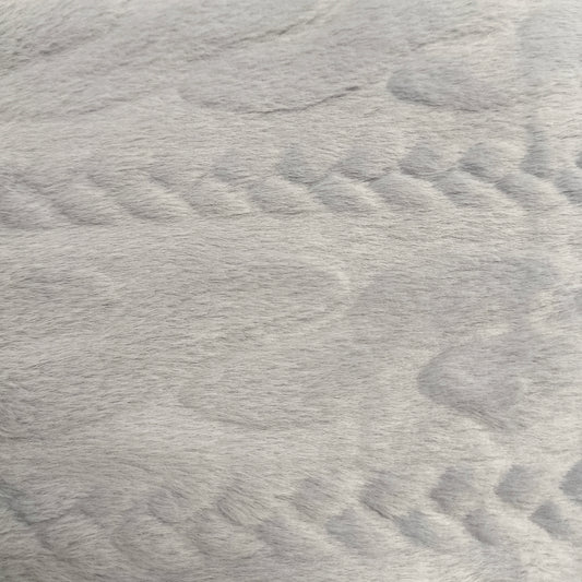 Edredón Aterciopelado con Borreguito MODELO TRAMA DE CANALÉ TRENZADO - COLOR GRIS OSCURO