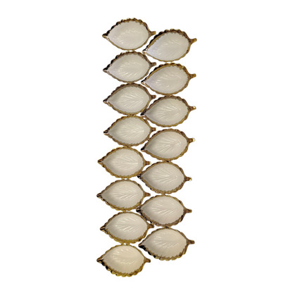 ✨ Juego de Cerámica Decorativa Hoja 15 cm x 9 cm – Pack 15