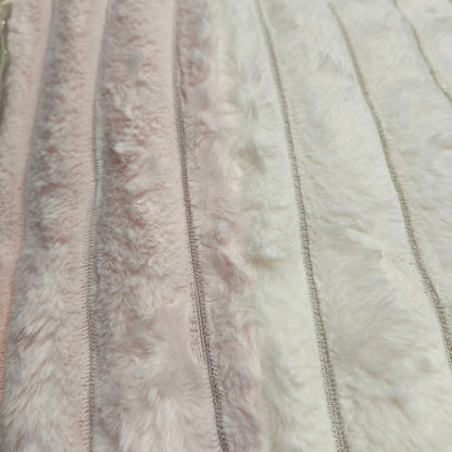 Edredón Aterciopelado con Borreguito MODELO TRAMA DE CANALÉ 2- COLOR ROSA