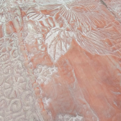 Manta de Felpa Color salmón - Extra Suave y Cálida para Invierno (200x230 cm, 4,5 kg)