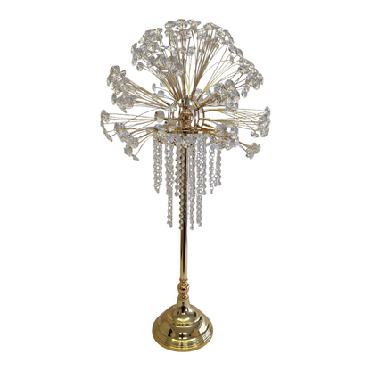 💎 Figura Decorativa de Mesa con Cristales Colgantes — Elegancia Dorada y Brillo Sofisticado ✨