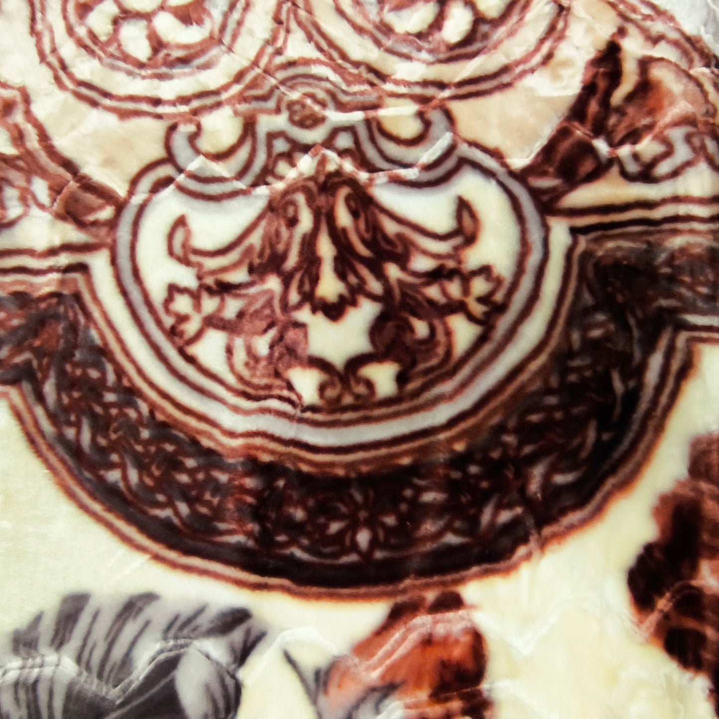 Manta de Felpa Color naranja con flores  - Extra Suave y Cálida para Invierno (200x230 cm, 4,5 kg)