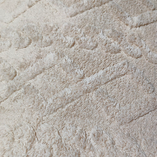 Edredón con Borrego Modelo Trenzas – 230 x 250 cm - COLOR BEIG