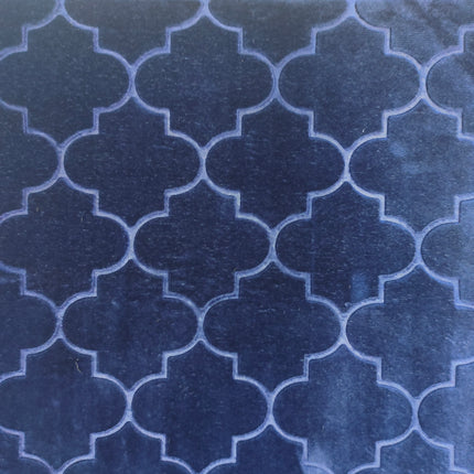 Tapete de oração Sajjada azul-marinho com franjas douradas 