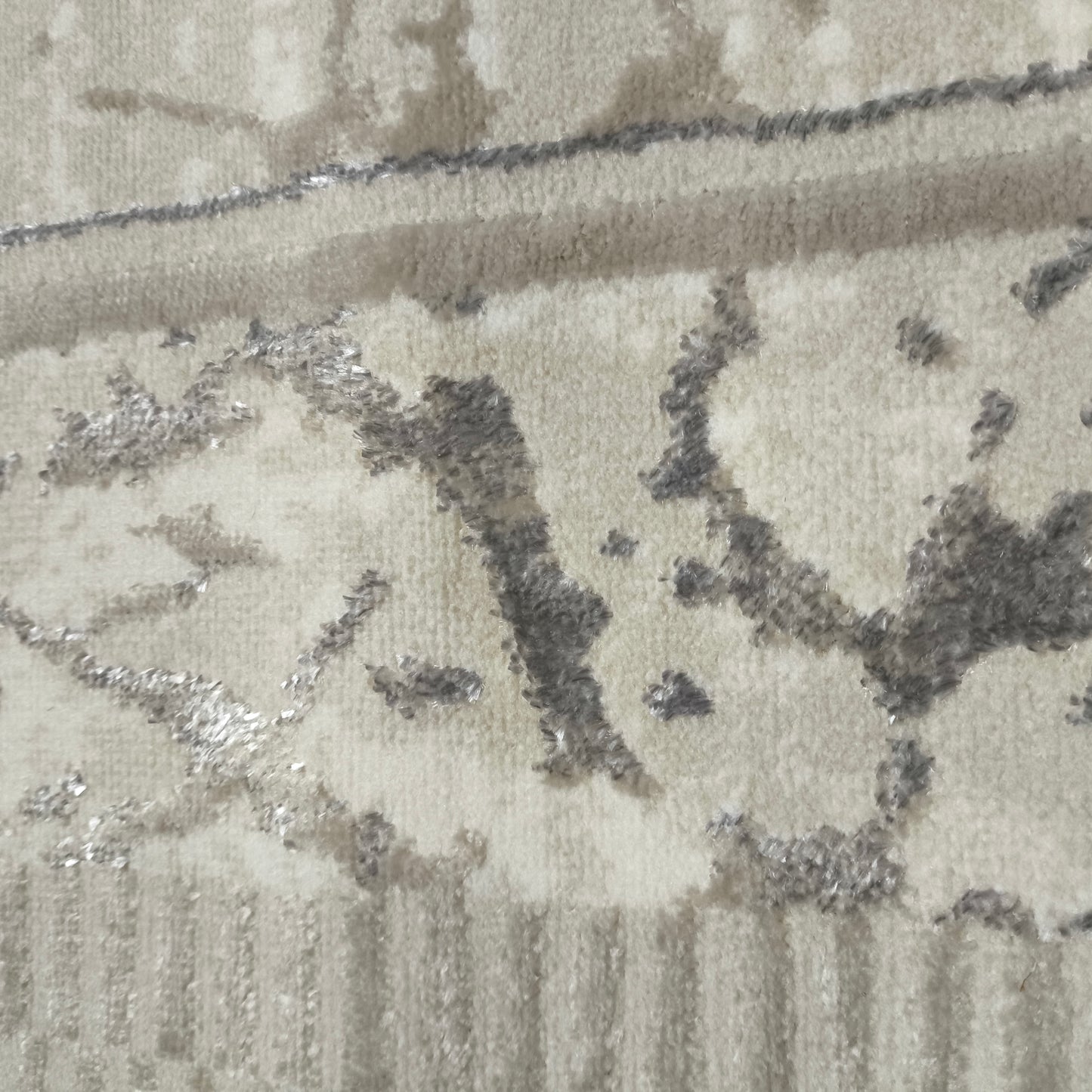 Alfombra Moderna Abstracta Visón y Gris Claro 160x230 cm