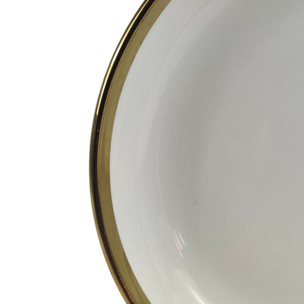🏷 Deep Ceramic Plate Ø20 cm – Elegant Gold Rim
