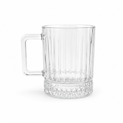 Set de 6 Tazas de Cristal con Asa – Diseño Elegante para Zumos, Café, Té e Infusiones