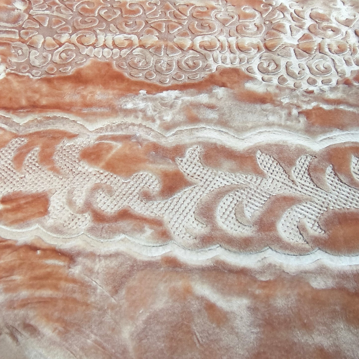 Manta de Felpa Color anaranjado - Extra Suave y Cálida para Invierno (200x230 cm, 4,5 kg)