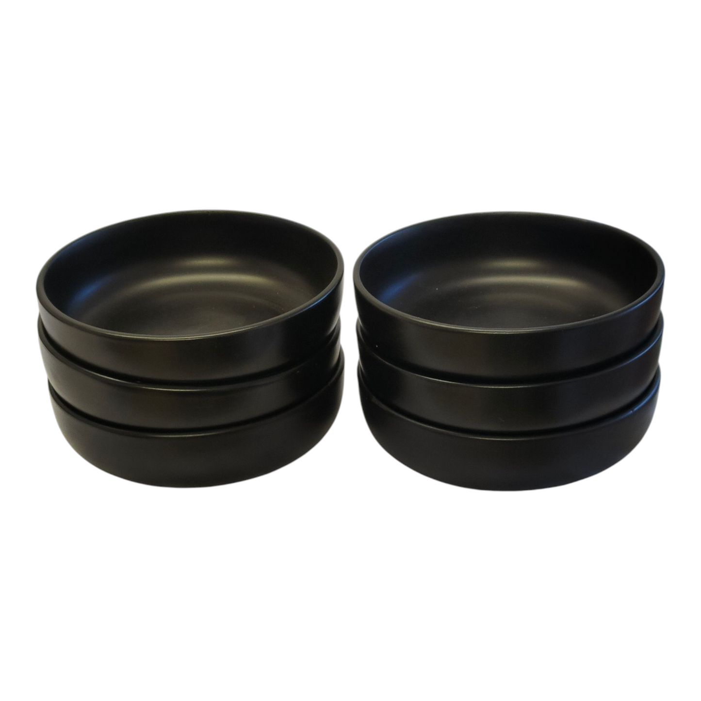 Juego de Vajilla de 24 Piezas — Gres Negro Mate