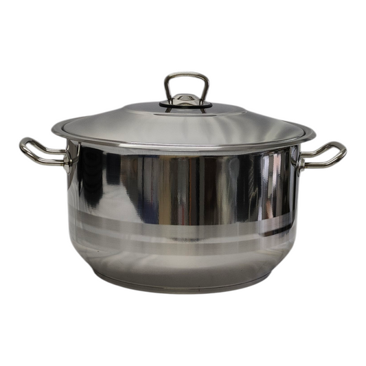 Olla de Acero Inoxidable con Tapa —11,5L  — Cocina Familiar