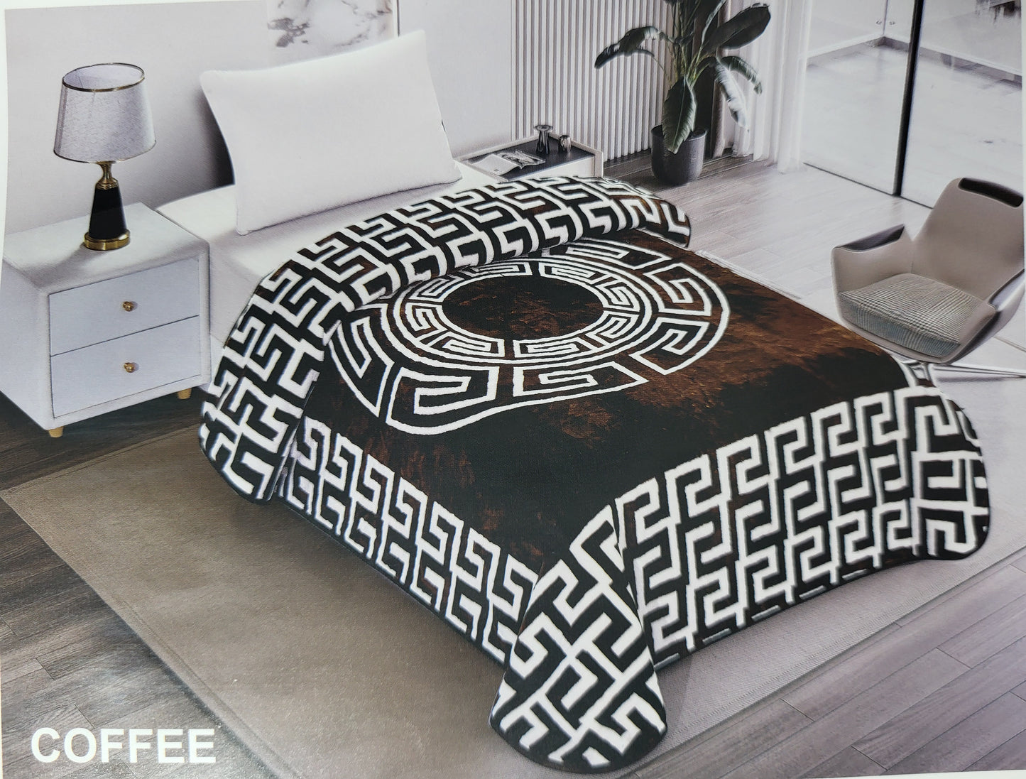 Manta Súper Suave 2-Ply ALZALUX 220×240 cm – 3,5 kg (4 colores) - COFFEE