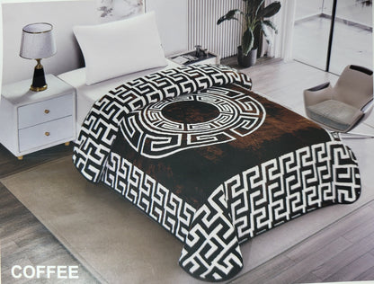 Manta Súper Suave 2-Ply ALZALUX 220×240 cm – 3,5 kg (4 colores) - COFFEE