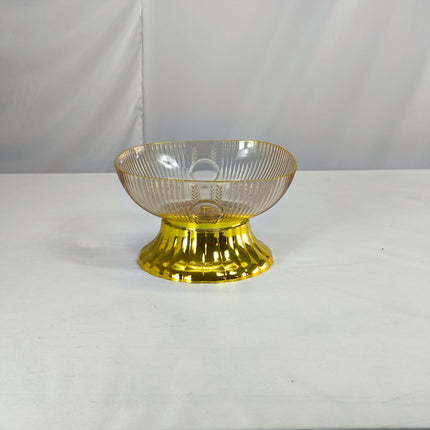 Frutero de PLÁSTICO con Base Dorada – Centro de Mesa Premium