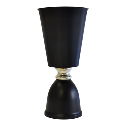 Incensário árabe preto e prateado — Design moderno e minimalista
