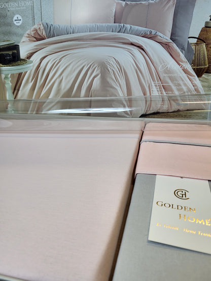 Juego de Cama "Armoni" – Suavidad y Elegancia en Algodón Premium - COLOR ROSA PASTEL