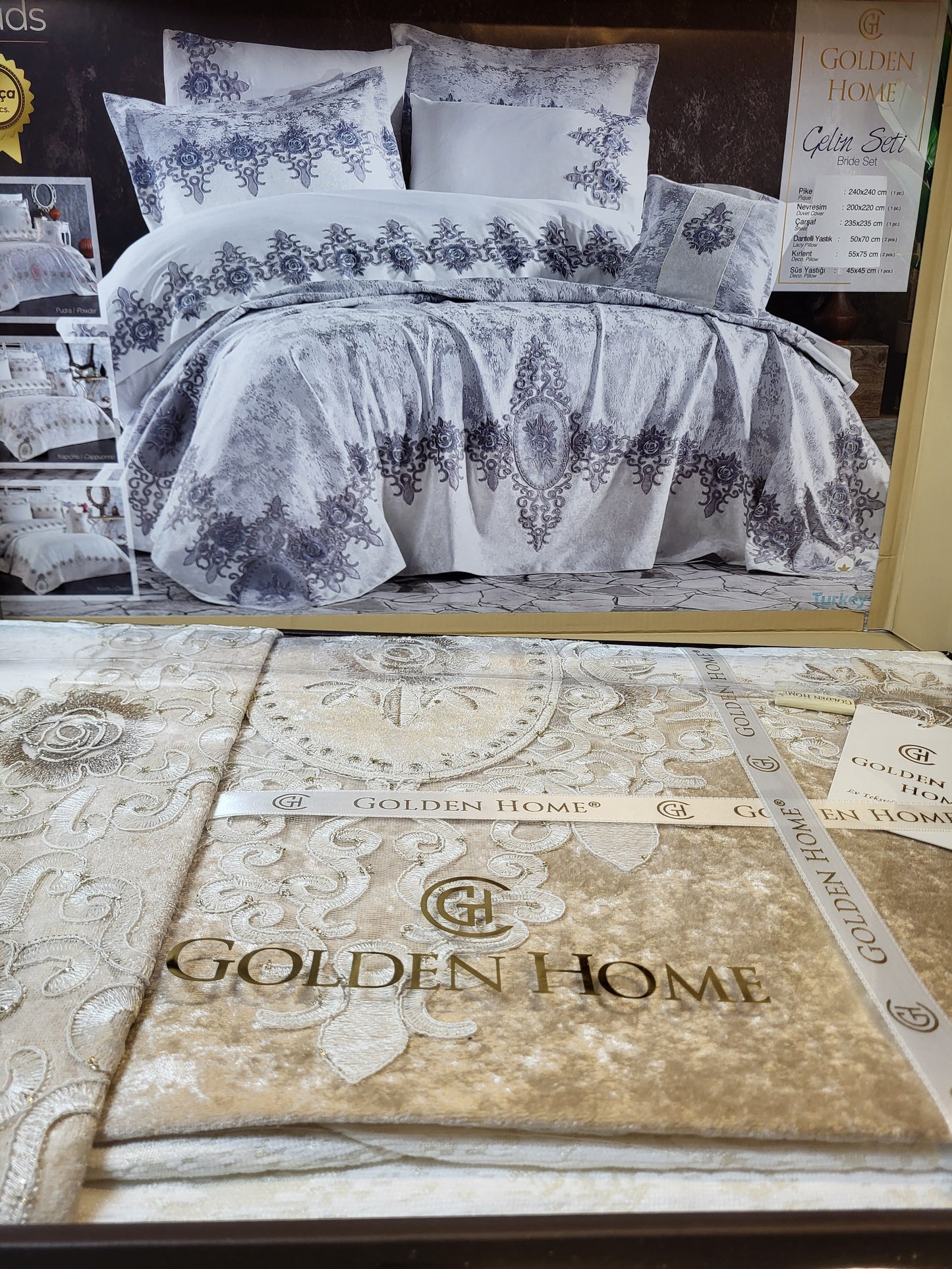 Juego de Cama para Novias "Clouds" – Elegancia y Diseño Clásico - COLOR CREMA