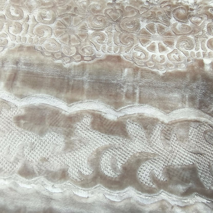 Manta de Felpa Color beige - Extra Suave y Cálida para Invierno (200x230 cm, 4,5 kg)