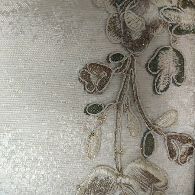 Luxury Bedding Set "Messina" – Floral Elegance for Your Bedroom - CAPPUCCINO COLOR