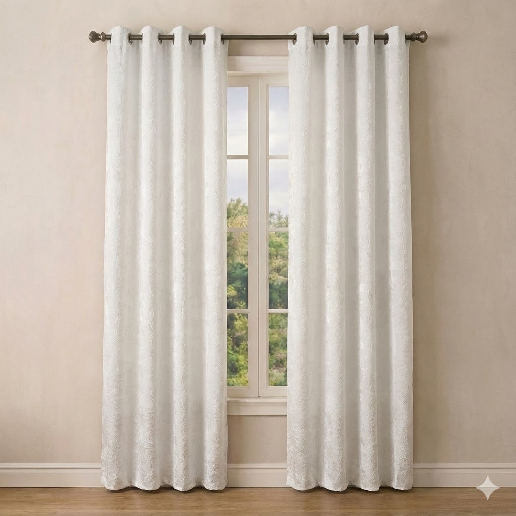 CORTINA JACQUARD MODELO GENOVA 140 X 240 CM - COLOR BLANCO (ANILLAS) – GÉRARD PASQUIER